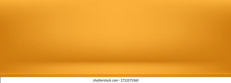 Abstract yellow backgrounds gradient vector illustration ,  abstract gradient studio and wall texture vector and illustration