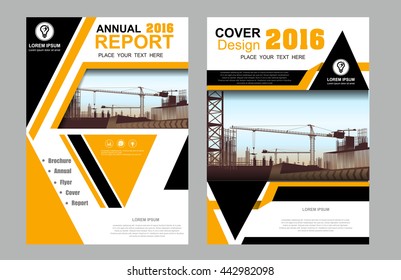 Abstract yellow balck vector modern flyers brochure / annual report /design templates / Leaflet cover presentation abstract flat brochure background, layout in A4 size business mackup, education