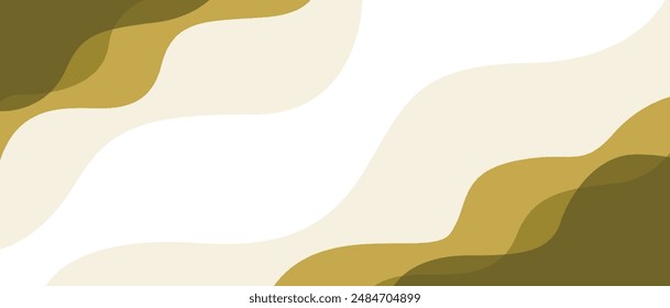 Fondo de Anuncio amarillo Abstractas. Formas fluidas y composición de líneas con Gradientes de moda. Ilustración vectorial