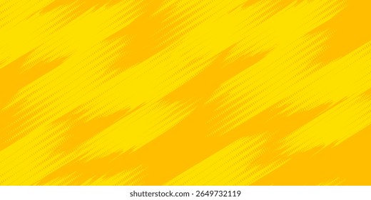 Abstract yellow banner design with elegant wide layout and halftone texture. Bright and modern background, perfect for ads, social media, web headers, posters, flyers, and promotional content.