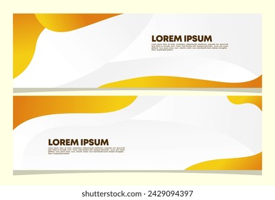 Abstract yellow banner design. Fluid Vector shaped background. Modern Graphic Template Banner pattern for social media and web sites