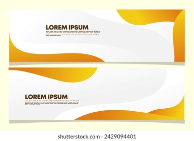 Abstract yellow banner design. Fluid Vector shaped background. Modern Graphic Template Banner pattern for social media and web sites