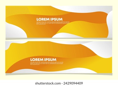 Abstract yellow banner design. Fluid Vector shaped background. Modern Graphic Template Banner pattern for social media and web sites