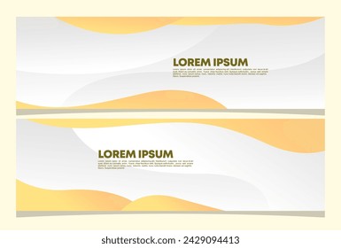 Abstract yellow banner design. Fluid Vector shaped background. Modern Graphic Template Banner pattern for social media and web sites