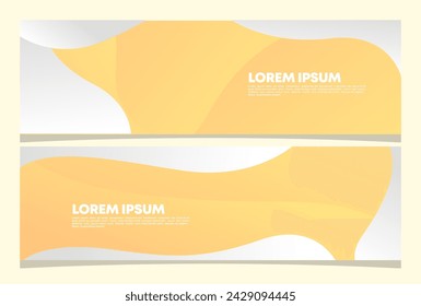 Abstract yellow banner design. Fluid Vector shaped background. Modern Graphic Template Banner pattern for social media and web sites