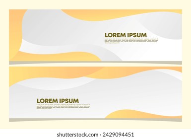 Abstract yellow banner design. Fluid Vector shaped background. Modern Graphic Template Banner pattern for social media and web sites