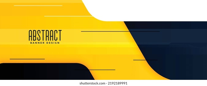 abstract yellow banner for sports presentation style