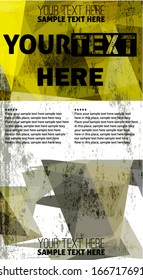 Abstract yellow banner template