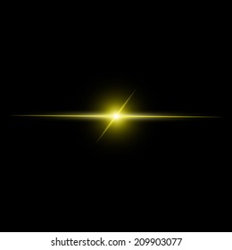 Abstract Yellow Beam Light Vector