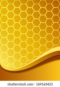 Abstrato fundo amarelo abelha pente com espaço de cópia.