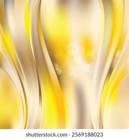 Abstract Yellow Beige Wavy Background