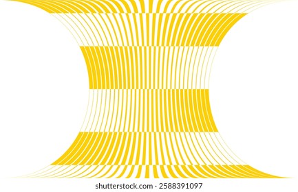 abstract yellow big to small bulge line pattern art suitable for background.