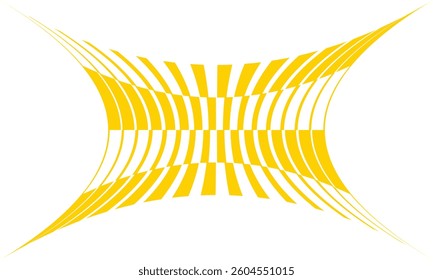 abstract yellow big to small irregular inflate line pattern design suitable for background.