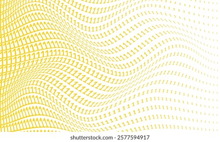 abstract yellow big to small number 1 wave pattern suitable for background.