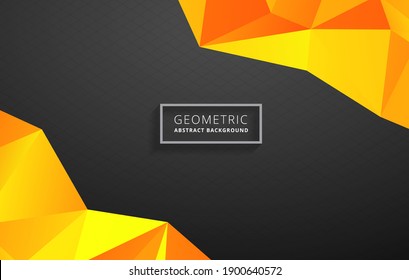 Resumen de fondo amarillo y negro, gráficos geométricos modernos y futuristas. con textura de rayas negras, ilustración vectorial