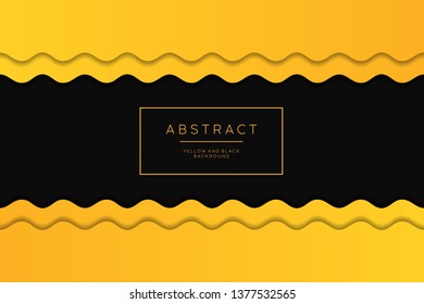 Abstract yellow and black background. Vector illustration eps. 10