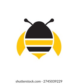 Abstract Yellow and Black Bee Shape illustration
