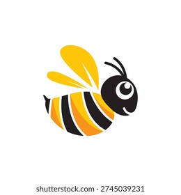 Abstract Yellow and Black Bee Shape illustration