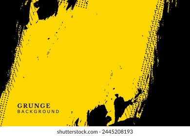 Abstract yellow and black color grunge background