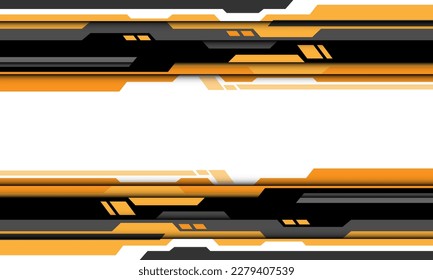 Resumen diseño de espacio blanco futurista estilo banner geométrico negro amarillo negro negro gráfico de fondo de tecnología moderna.