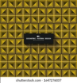 Abstract yellow and black design square dimension artwork background. Use for cover, ad, poster, template design, presentation. illustration vector eps10