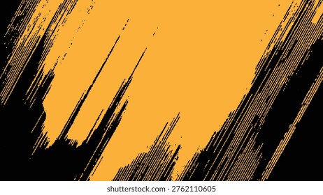 Abstract yellow and black diagonal striated pattern texture background design element