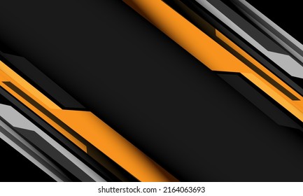 Abstract yellow black grey shadow cyber line geometric cyber futuristic technology design modern vector illustration. 