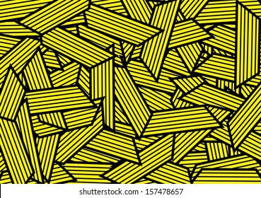 Abstract Yellow and Black Pattern. Vector