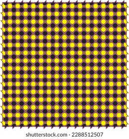 Abstract yellow black pink purple triangle square stellar plaid designer cut