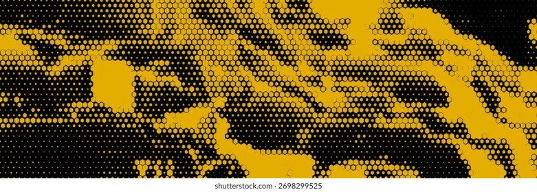 Abstract Yellow Black Scratch Grunge Texture Background