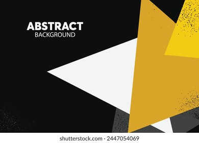 Abstract yellow, black and white background. Minimal geometric background abstract design.