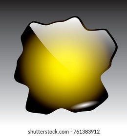 Abstract yellow blot shaped background, with space for your text. Vector illustration.