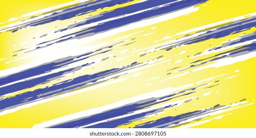 Abstract Yellow And Blue Brush Stroke Background With Grunge Paint Texture And Diagonal Streaks,grunge abstract