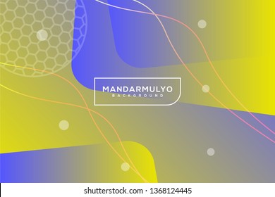 abstract yellow blue gradient curve swoosh shapes irregular background landing page wallpaper home screen theme vector illustration eps 10