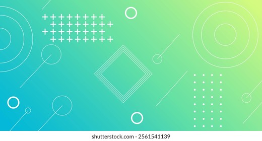 Abstract yellow and blue gradient geometric shape background