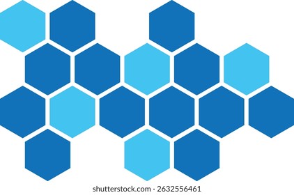 abstract yellow blue honeycomb vector background design.