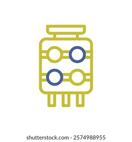 Abstract Yellow and Blue Icon