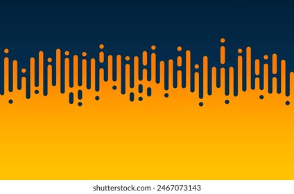 Abstract yellow and blue mustard rounded lines background 