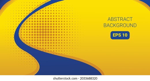 Resumen amarillo con franjas azules. Diseño de textura de fondo abstracto vectorial, afiche brillante, imagen de fondo amarillo y azul de la pancarta Vector.