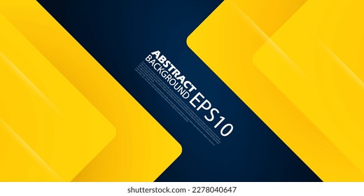 Abstract yellow and blue triangle on dark color geometric design. modern papercut futuristic background vector illustration.Eps10 vector