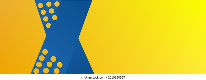 Abstract yellow blue unique banner design. Eps 10 Vector.