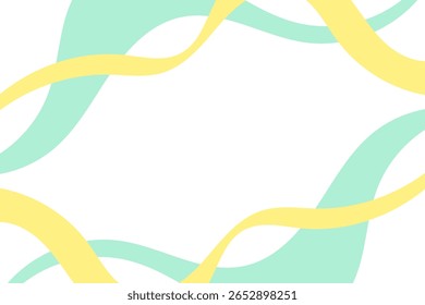 Abstractas líneas de onda amarillas y azules sobre fondo blanco. Ilustración vectorial. Fondo de pantalla. Bg