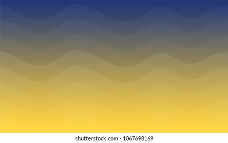 Abstract yellow and blue wavy gradient pattern background vector.Modern design for your prints, cards, flyers, brochures, posters, banners etc.