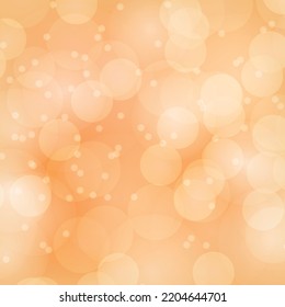 Abstract yellow bokeh background with defocused circles and glitter. Decoration element for Christmas and New Year holidays, greeting cards, web banners, posters - Vector illustration