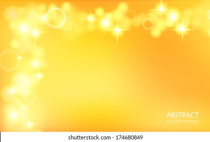 ABSTRACT yellow BOKEH VECTOR BACKGROUND