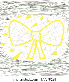 Abstract yellow bow