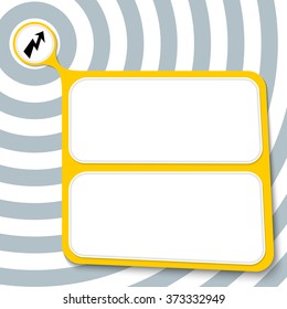 Abstract yellow box for your text and flash symbol