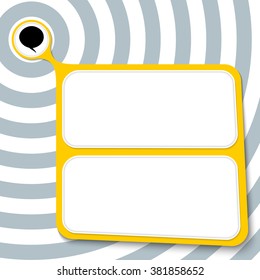 Abstract yellow box for your text and speech bubble
