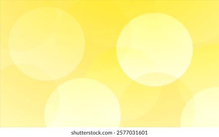 Abstract Yellow bright color background with circle designs looking like bubbles with backdrop light , making it perfect for a creative project background.