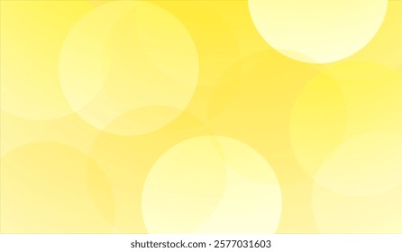 Abstract Yellow bright color background with circle designs looking like bubbles with backdrop light , making it perfect for a creative project background.